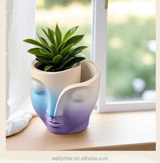 Folded Form Face Pot Mould Arm431