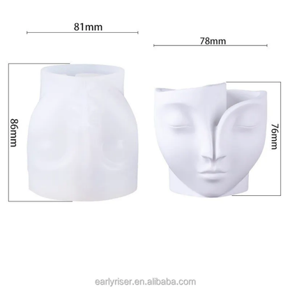 Folded Form Face Pot Mould Arm431