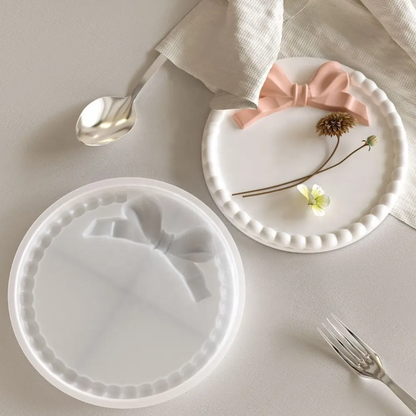 Bow Bead-Rim Deco Tray ARM463(own) | ARM464 (own)
