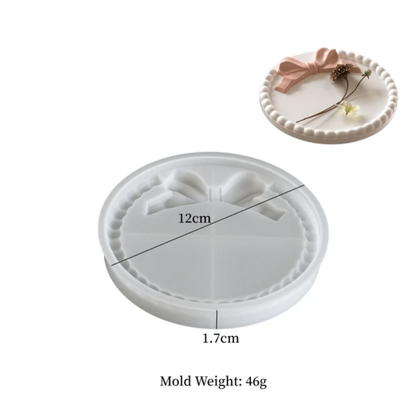 Bow Bead-Rim Deco Tray ARM463(own) | ARM464 (own)