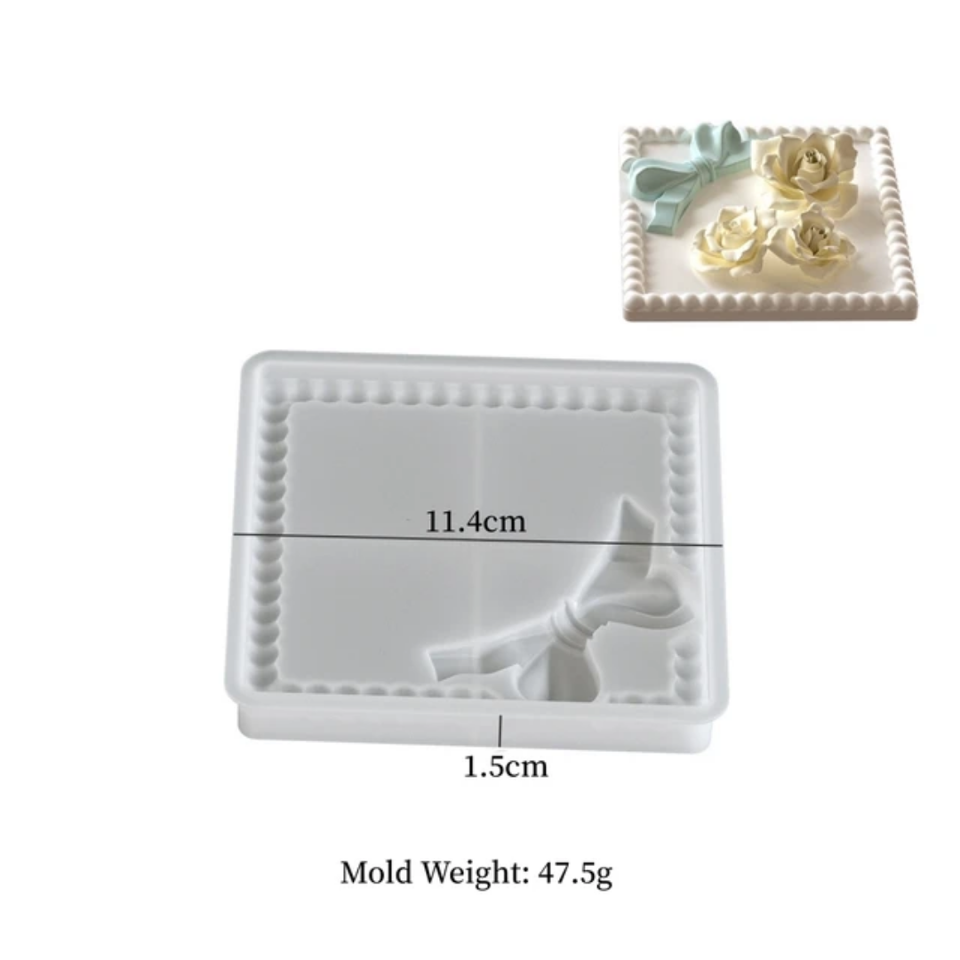 Bow Bead-Rim Deco Tray ARM463(own) | ARM464 (own)