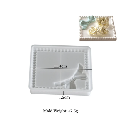 Bow Bead-Rim Deco Tray ARM463(own) | ARM464 (own)