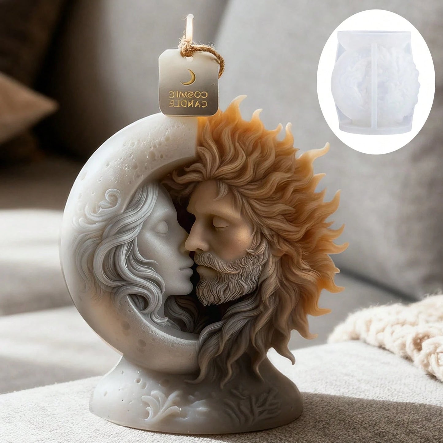 WCM923 Sun Moon Decorative Sculpture Mold