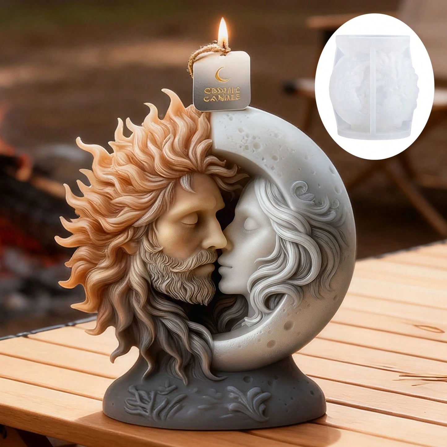 WCM923 Sun Moon Decorative Sculpture Mold