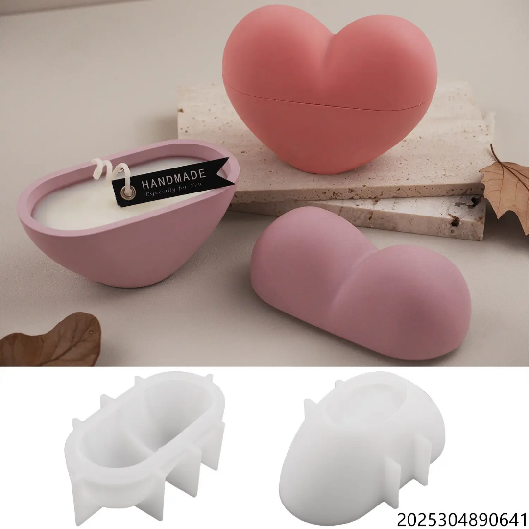 Puffy Heart Jar Set Mould ARM501