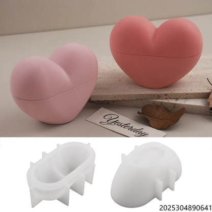 Puffy Heart Jar Set Mould ARM501