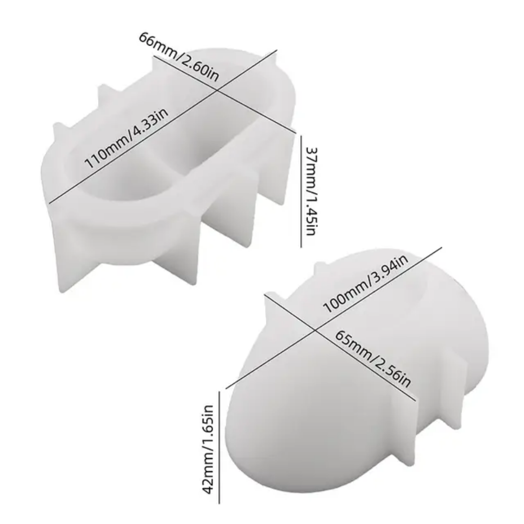 Puffy Heart Jar Set Mould ARM501