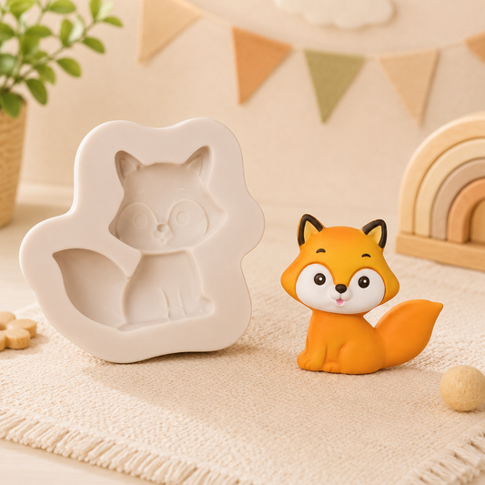 Cute Fox Silicone Mold for Candle, Soap, Resin & DIY Crafts | WCM864 (OWN)