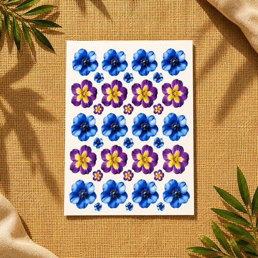 Premium Floral UV Transfer Stickers |  UV002