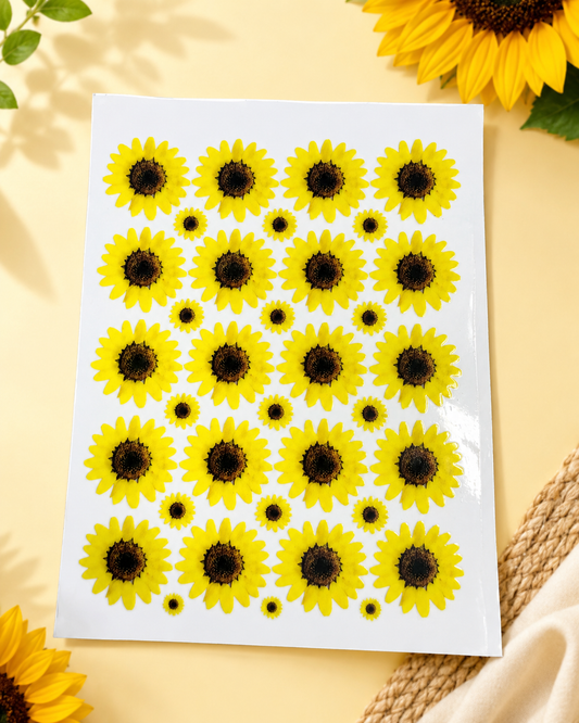 Premium Sunflower UV Transfer Stickers | UV005