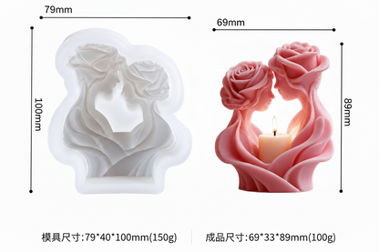 WCM920 Romantic Couple Candle Holder Mold