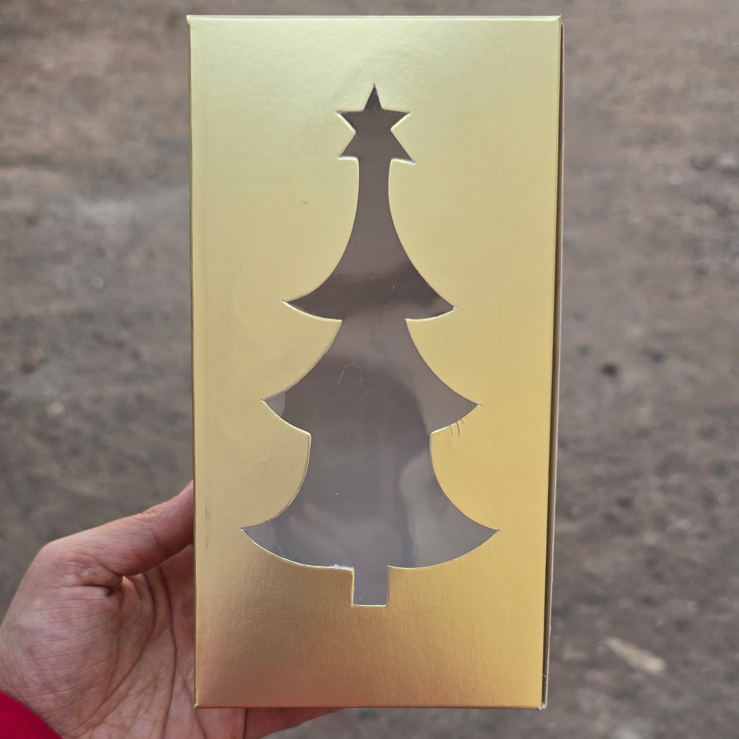 Gold Christmas Tree Window Box PM270 10 pcs