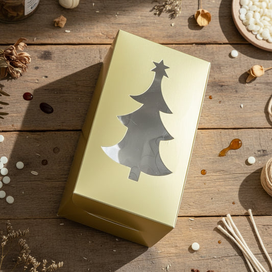 Gold Christmas Tree Window Box PM270 10 pcs