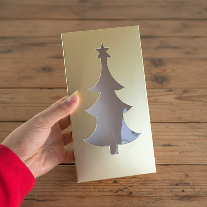 Gold Christmas Tree Window Box PM270 10 pcs