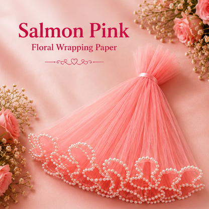 Premium Pearl Edge Bouquet Wrapping Net Fabric| BQN001