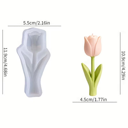CFM456 2D Tulip Flower Fondant Mold