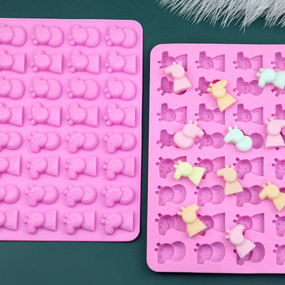 30 Cavity Pepa Pig Character Silicone Mold | CFM514