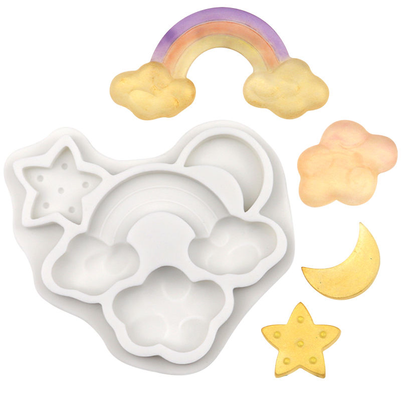 Rainbow Cloud Moon Star Mould | CFM472