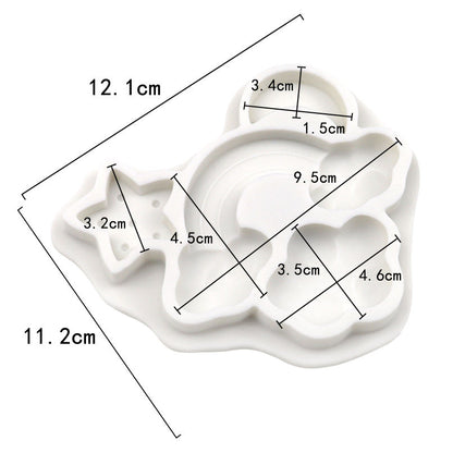 Rainbow Cloud Moon Star Mould | CFM472