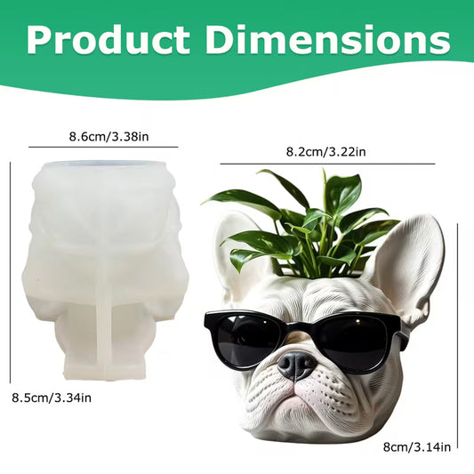 ARM583 French Bulldog Planter Mold