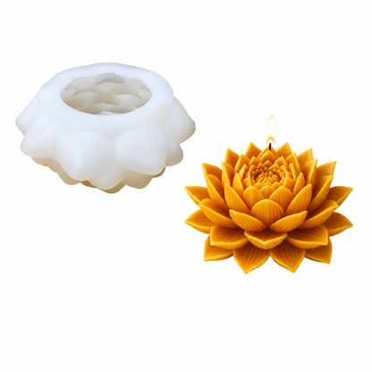 3D Blooming Lotus Flower Candle Silicone Mold | WCM945
