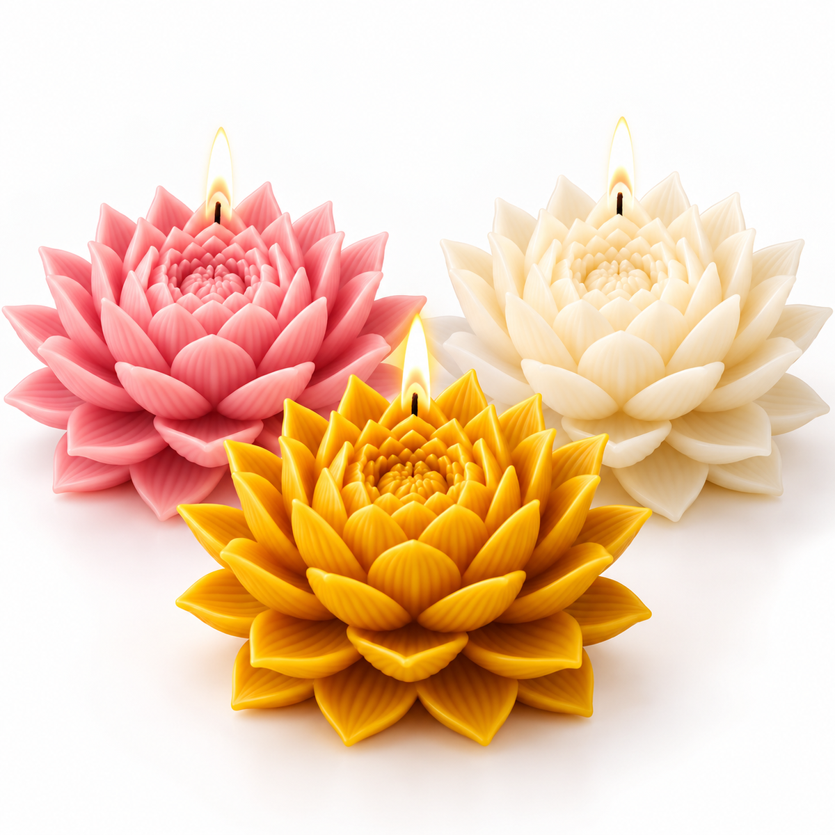 3D Blooming Lotus Flower Candle Silicone Mold | WCM945