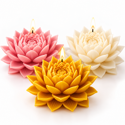 3D Blooming Lotus Flower Candle Silicone Mold | WCM945
