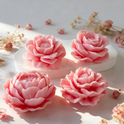 3D Decorative Floral Blossom Silicone Mold (Set Of 4)