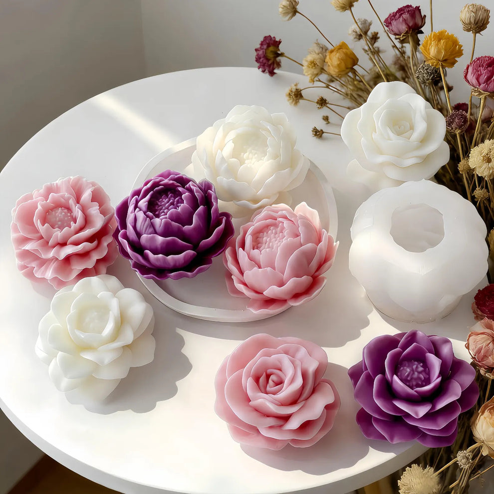 3D Decorative Floral Blossom Silicone Mold (Set Of 4) – MATIN IMPEX