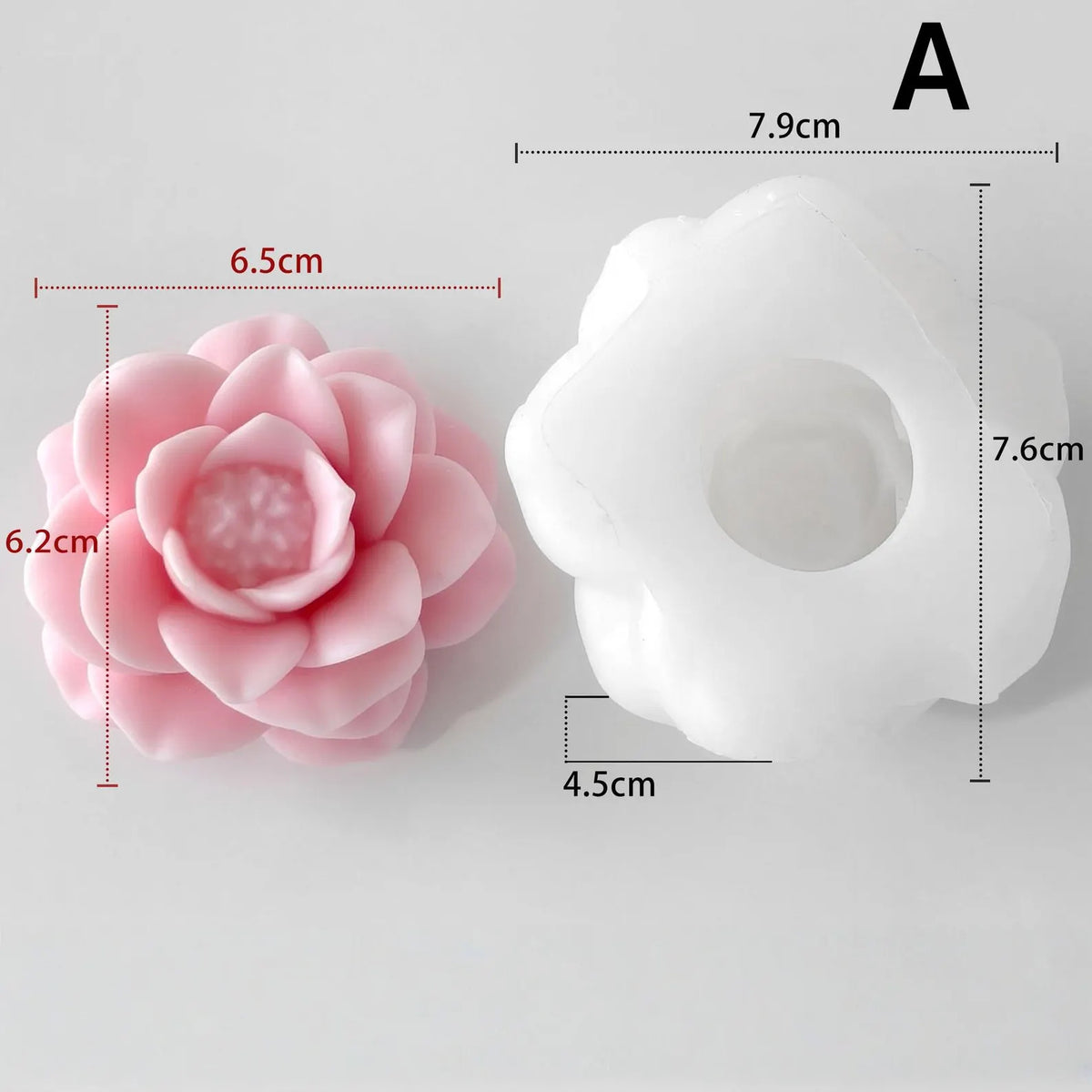 3D Decorative Floral Blossom Silicone Mold (Set Of 4)
