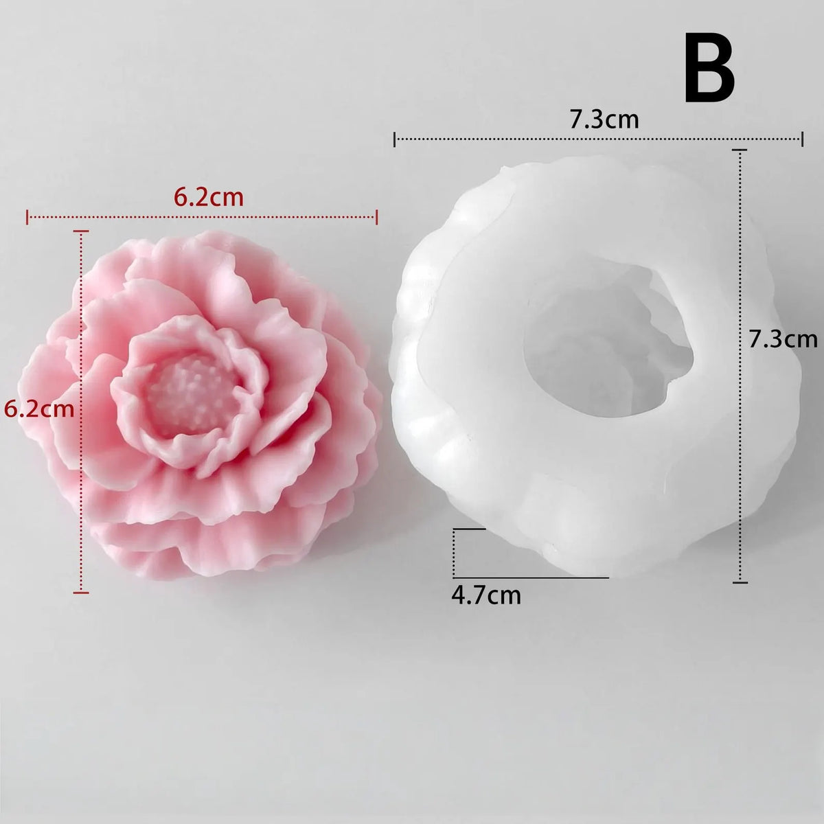 3D Decorative Floral Blossom Silicone Mold (Set Of 4)