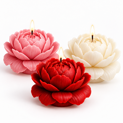 3D Lotus Style Peony Flower Silicone Mold | WCM947