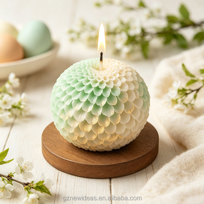 Marigold / Genda Flower Ball Candle Silicone Mold | WCM948