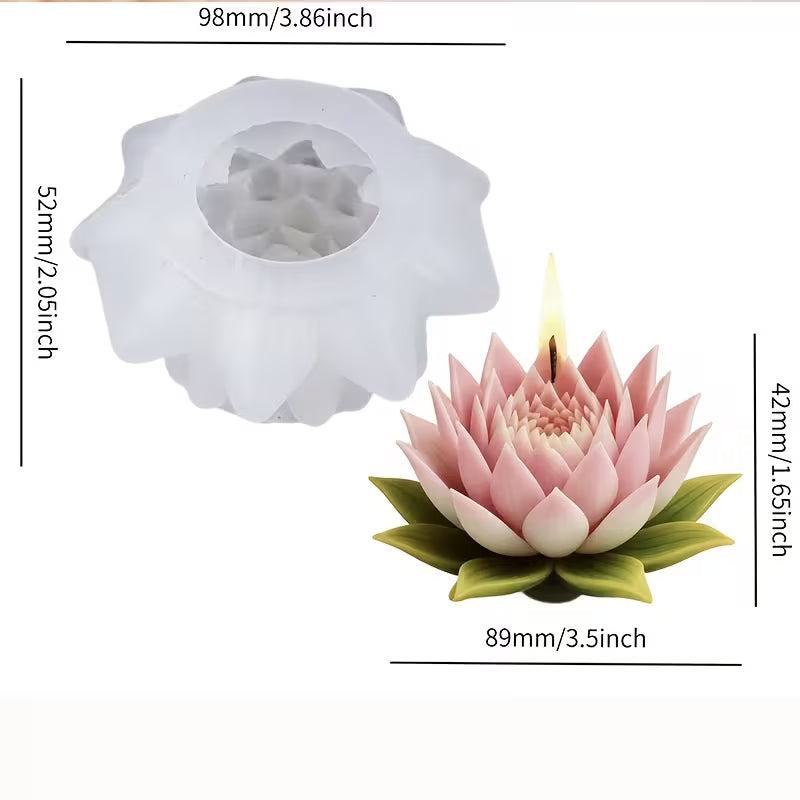 3D Multi-Layered Lotus Flower Silicone Mold