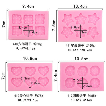 Assorted Mini Biscuits Shapes Silicone Mold
