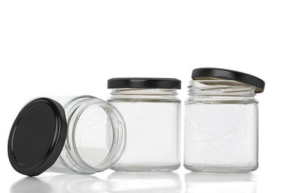 Glass Candle Jars 200 ML Glass Jar (B. Metal Cap) 6pcs PM045