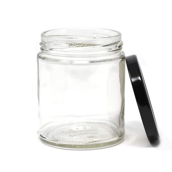 Glass Candle Jars 200 ML Glass Jar (B. Metal Cap) 6pcs PM045