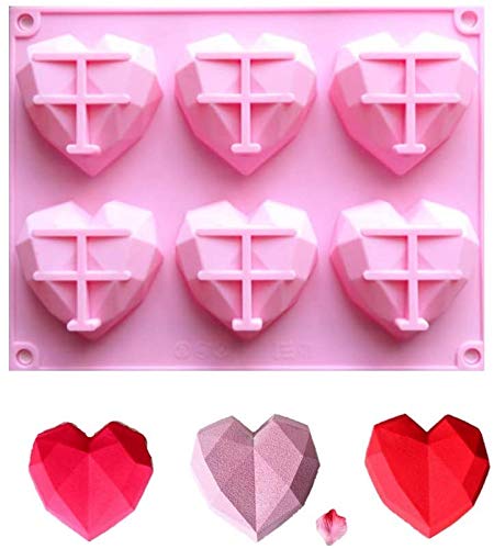 3D Diamond Heart Mould SSM062