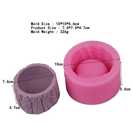 Tree Stump Flower Pot Silicone Mold ARM408