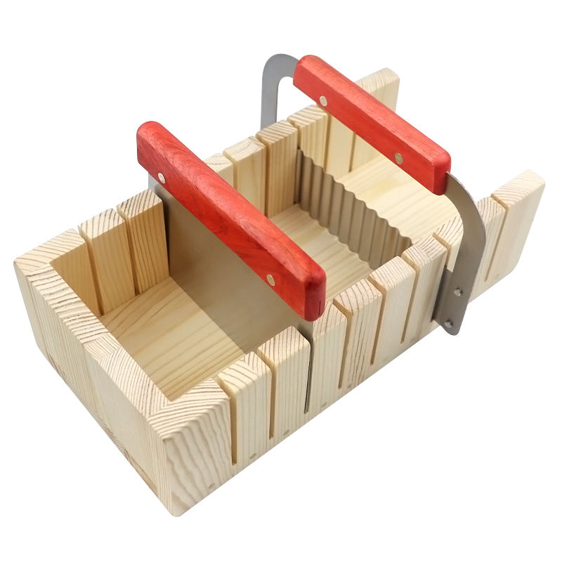 Wooden Soap Making Mold & 2 Cutter