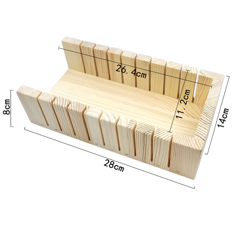 Wooden Soap Making Mold & 2 Cutter