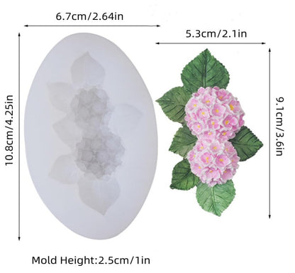 Hydrangea Flower Silicone Mold CFM284