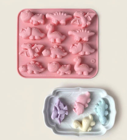 12-Cavity Dinosaur Silicone Mold | MLD-SSM355