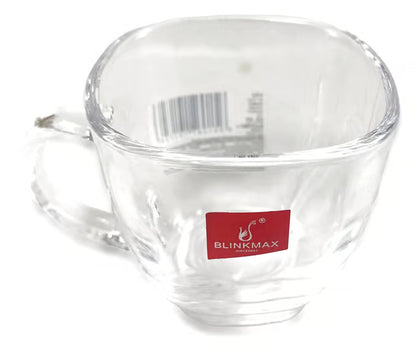Glass Cup Square Candle Jar with Handle (Set of 6pcs)160 Each PM409