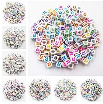 Secret Message Beads 100gram Multi Square SMB002