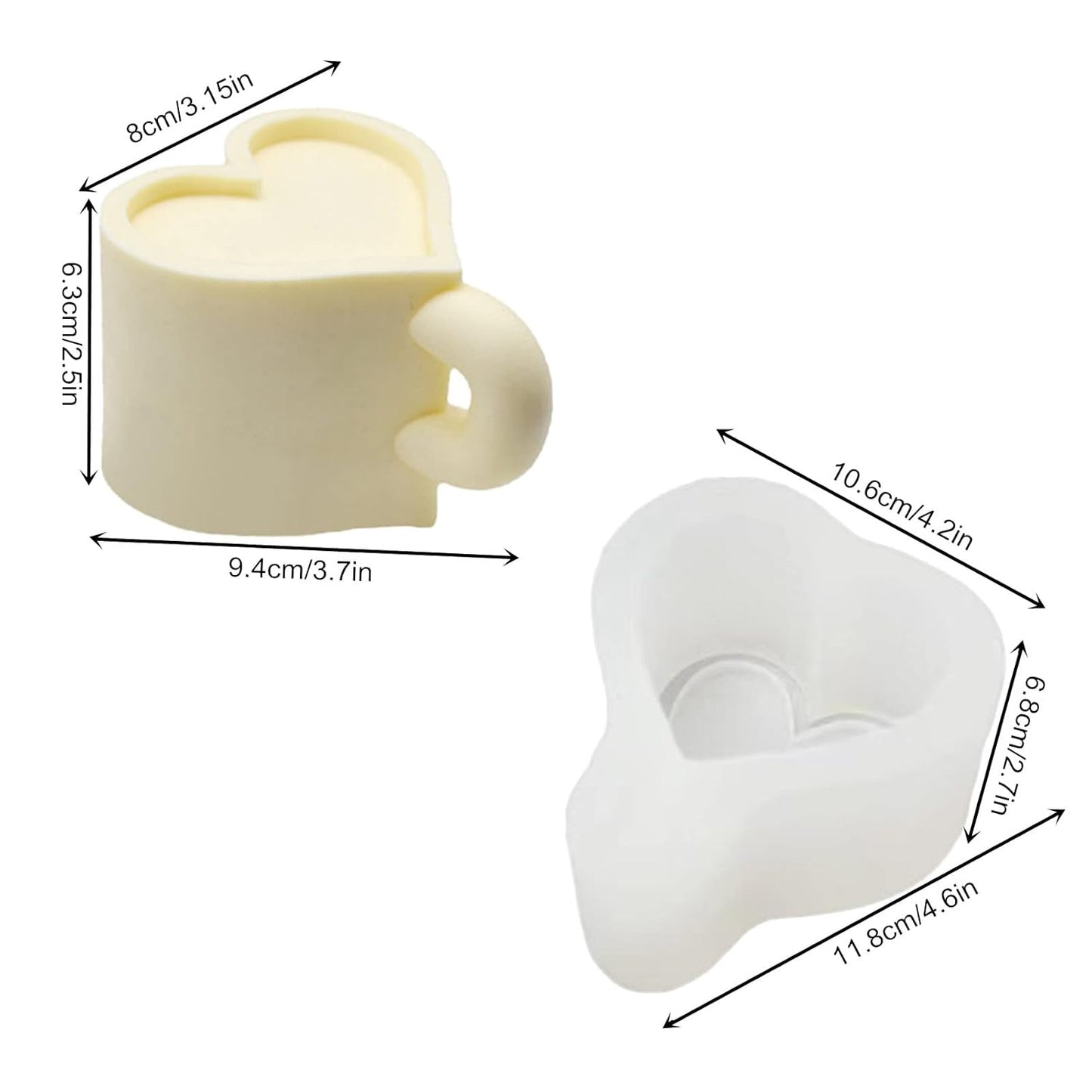 Heart Shape Mug Mold  WCM529