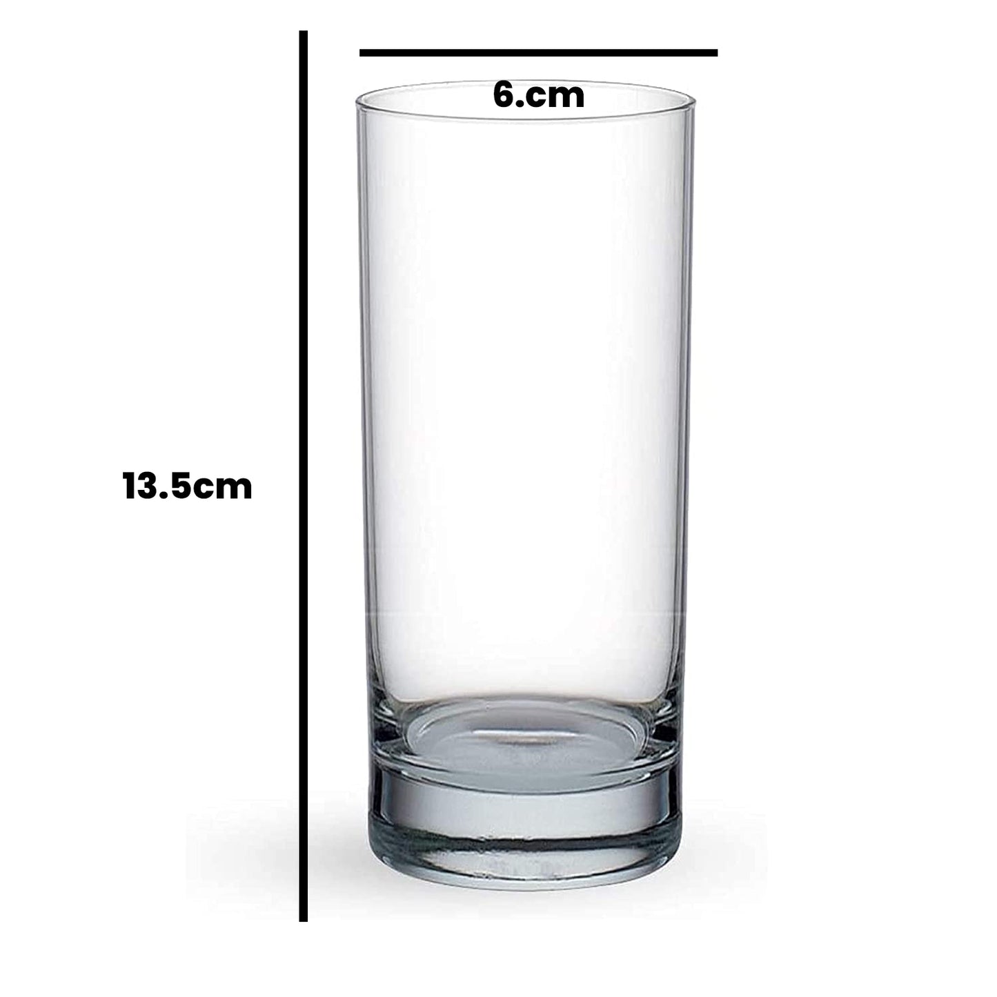 Crystal Clear bamboo Glass Candle Jar 6x13.5cm (Set of 6pcs) PM413