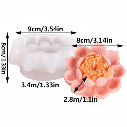 WCM904 Lotus Bloom Charm Candle Mold