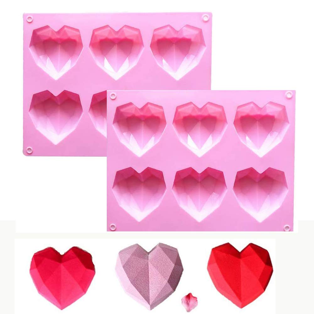 3D Diamond Heart Mould SSM062