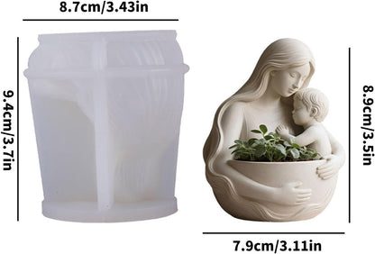 WCM916 Mother & Child Silicone Candle & Planter Mold